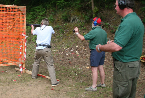 Bret Gibbs with RO Mike Scarlet under the watchful eye of Graham Counte